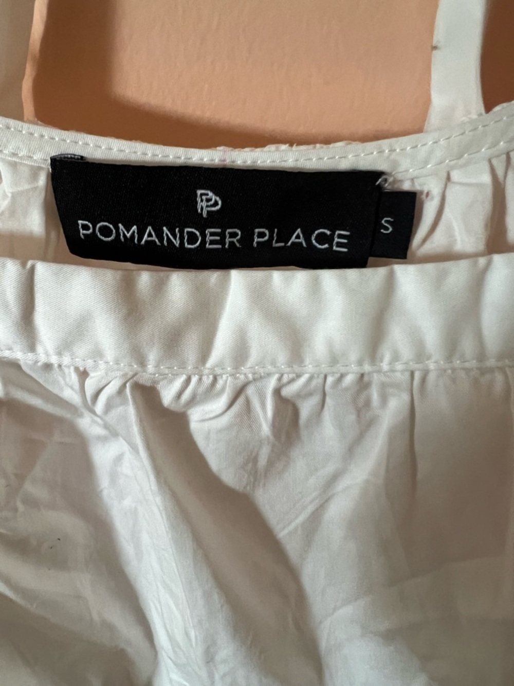 Pomander place tuckernuck White Puff sleeve sheer cottage core babydoll gauze S - Picture 4 of 6